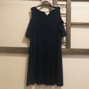 Philosophy Navy Blue Off Shoulder Dress